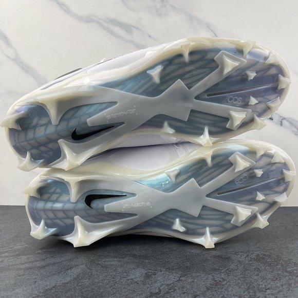 Nike Football Cleats Size 10.5 Mens Alpha Menace Pro 3 White Black For Agility - Picture 10 of 12